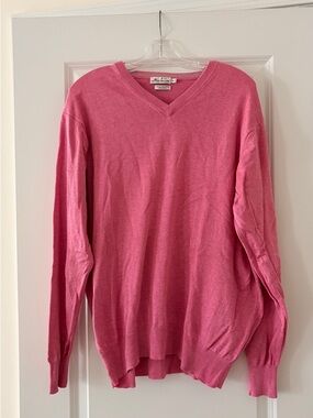 Peter Millar Men's V-Neck Sweater in Pink